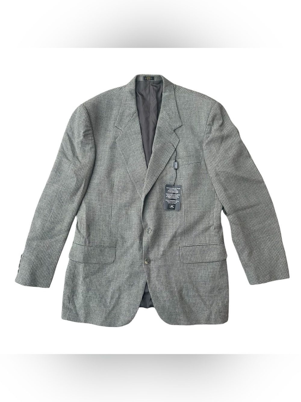 NWT Options by Stafford Men's Grey Tweed 100% Worsted Wool Blazer Jacket